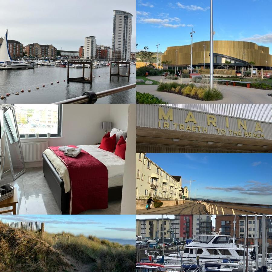 Swansea Bay, Marina & Arena View Mins To Beach & City Exterior foto